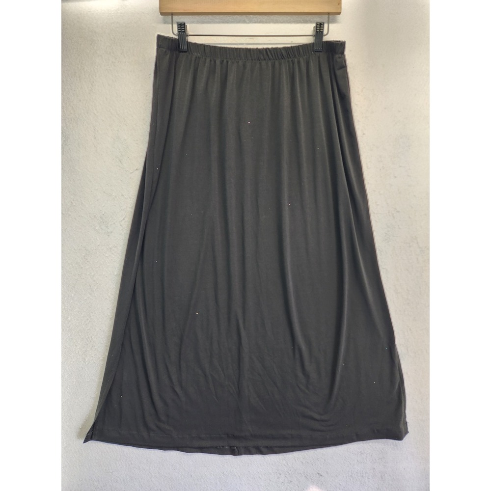 Anthony Richards Black Elastic Waist Maxi Skirt Plus Size 18W Casual Minimalist